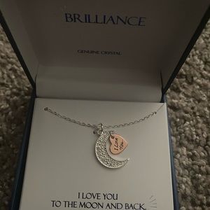 Brilliance Genuine Crystal Necklace Moon